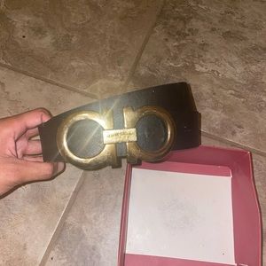 Large reversible farragamo belt unisex